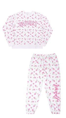 Floral Pullover & Sweatpant Set (sz 6-8)