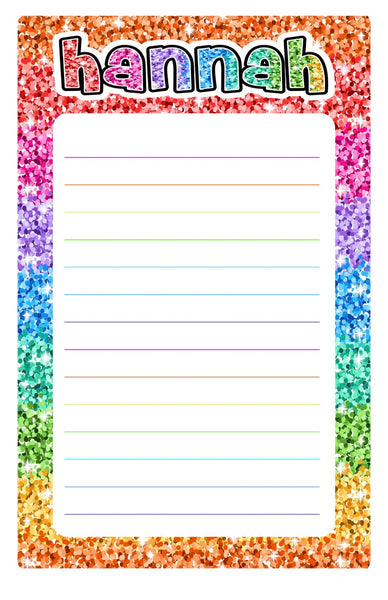 Custom Lined Notepad