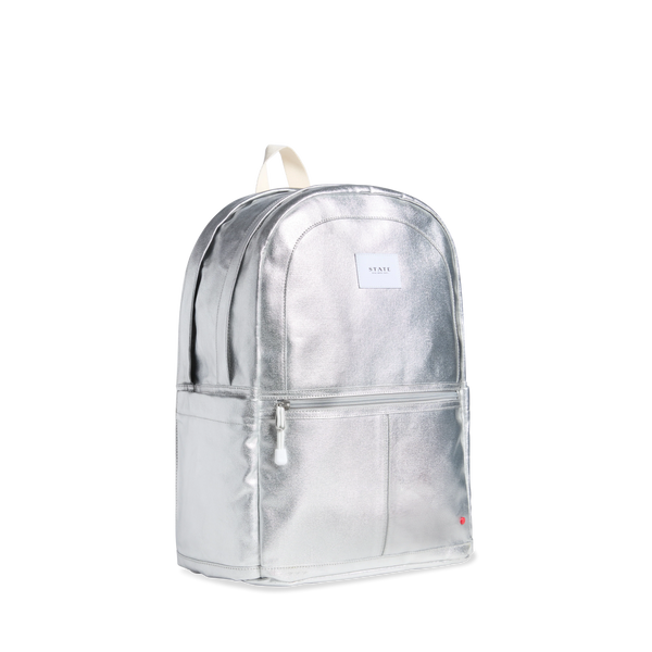 State Bags Kane Double Pocket LARGE SIZE Backpack- Gold/Silver