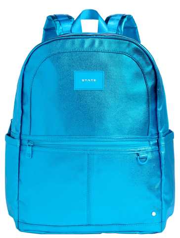 State Bags Kane Double Pocket LARGE SIZE Backpack- Blue