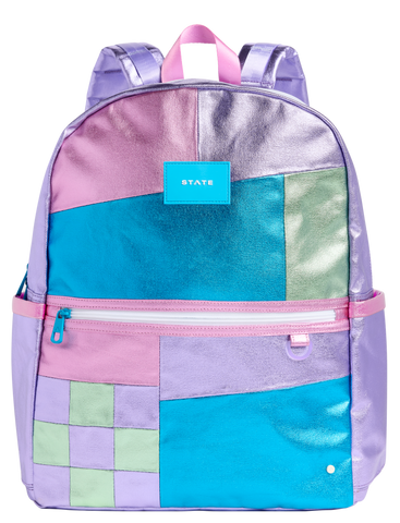 State Bags Kane Double Pocket Backpack- Patchwork