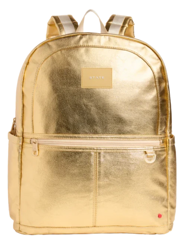 State Bags Kane Double Pocket LARGE SIZE Backpack- Gold