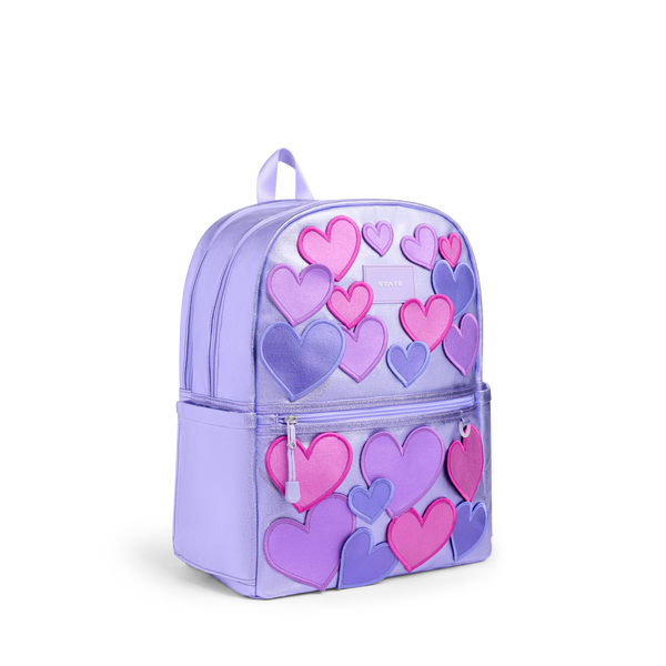 State Bags Kane Double Pocket Backpack- 3D Hearts