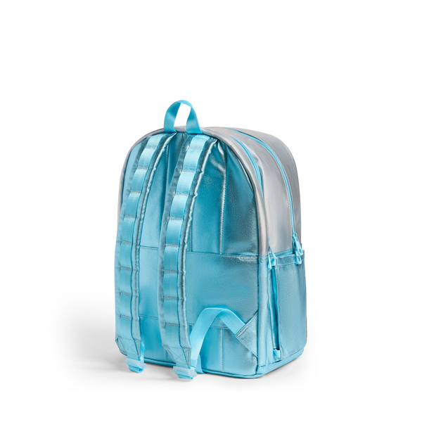 State Bags Kane Double Pocket Backpack- Blue Iridescent