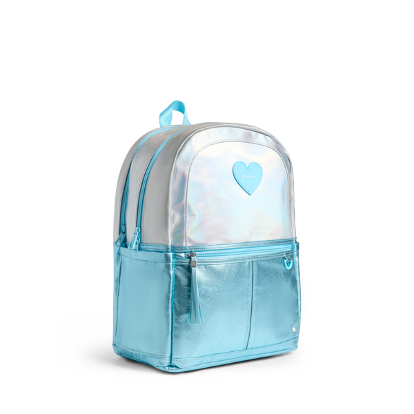 State Bags Kane Double Pocket Backpack- Blue Iridescent