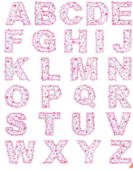 Letter Patches Floral