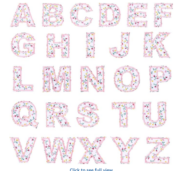 Letter Patches Floral
