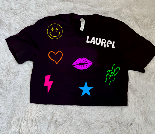 Custom Neon Decals T-shirt