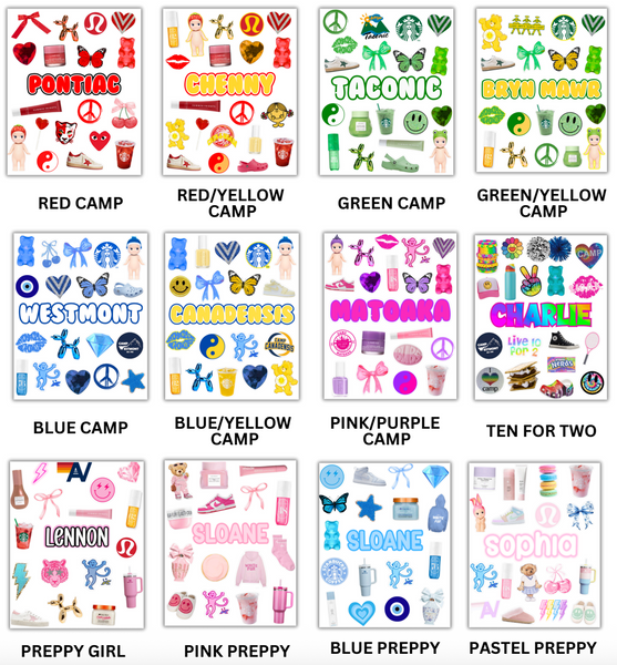Girls Custom Repositionable Sticker Sheet