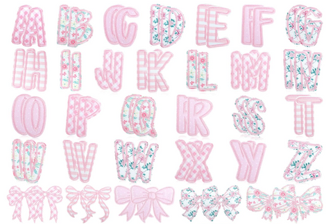 Preppy Pinks Letters