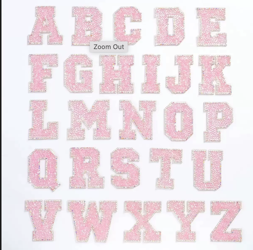 Pink Full Crystal Letters