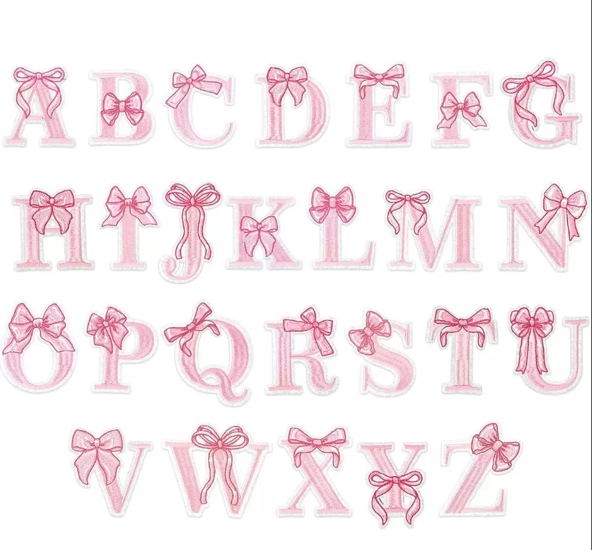 Pink Bows Letters