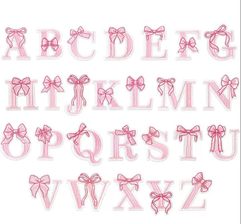 Pink Bows Letters