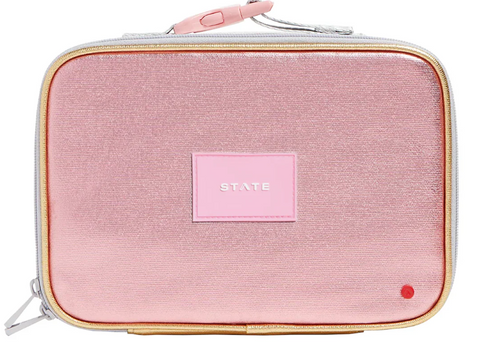 Rodgers Lunch Box-Pink & Silver