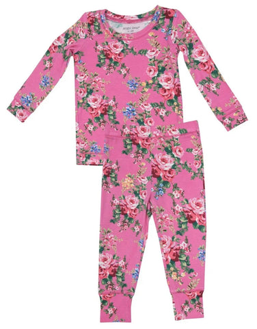 Pink Flowers Pajama Set