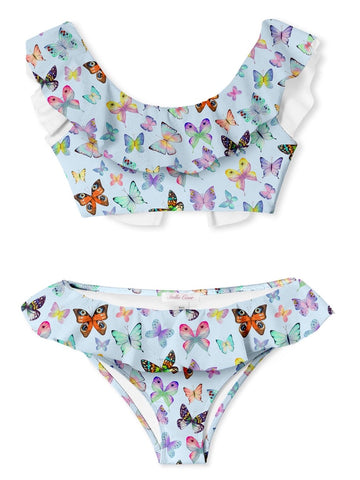 More Butterflies Ruffle Bikini