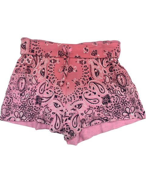 Black Sleeveless tank top with pink bandana shorts (set)