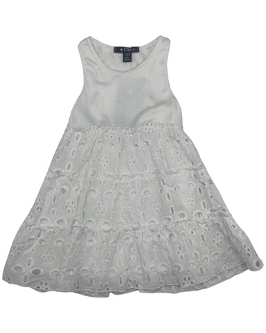 Sleeveless White Eyelet Dress (BABY)