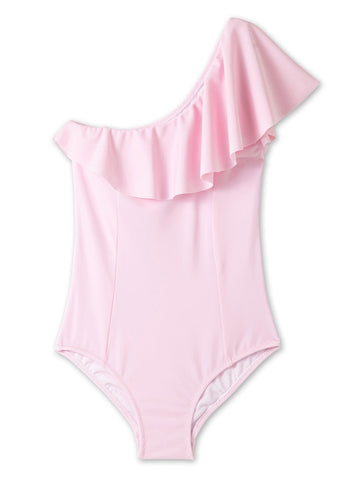 Pink One Shoulder Swimsuit