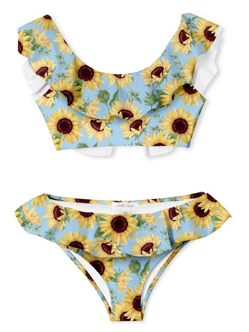 Sunflowers Ruffle Bikini