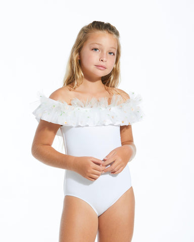 White Daisy Tulle Suit