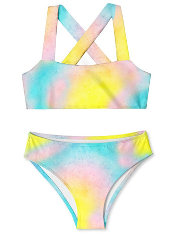 Tie Dye Surf & Bandeau Strap Bikini