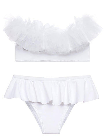 White Tulle Bikini