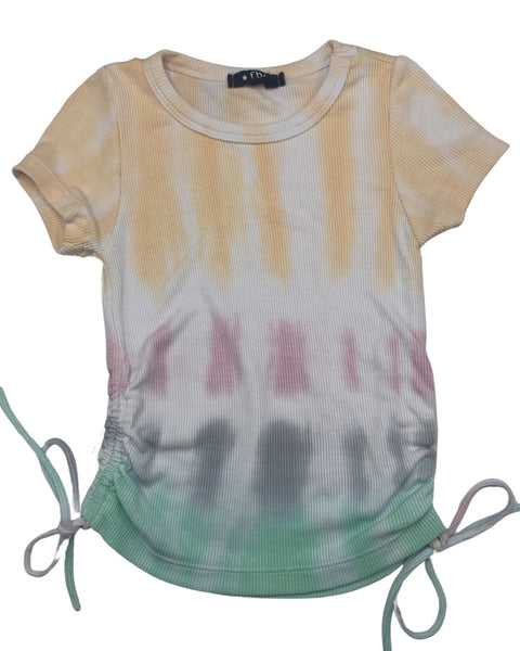 Melon Tye Dye Skirt & Ribbed Shirt (Set)
