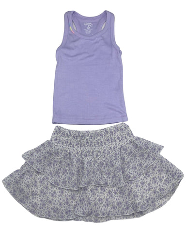 Purple Floral skirt