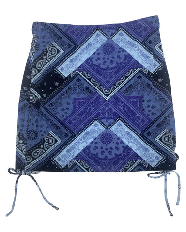 Blue Bandana Skirt with strings on the side