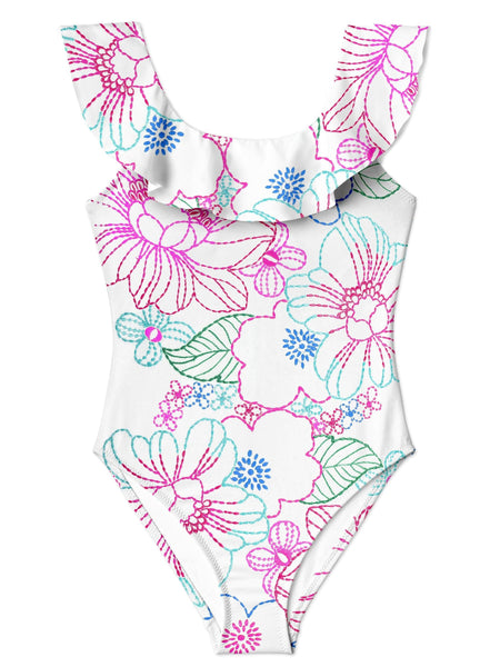 Happy Beach Ruffle Bathing Suit