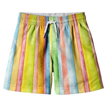 Striped Day at the Beach Boy Shorts