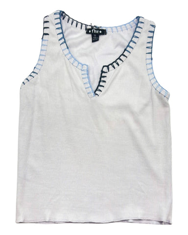 White Ribbed Tank (sz 5/6)