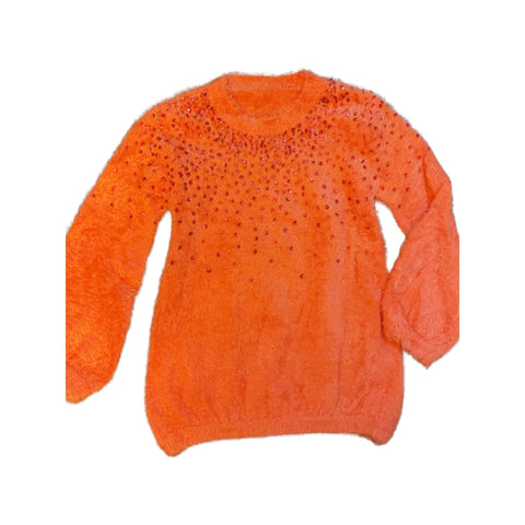 Orange sweater with small stones