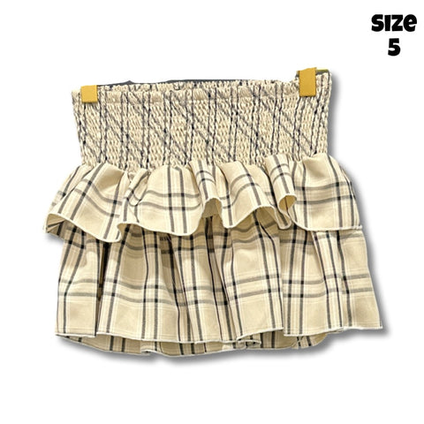 Plaid Ruffle Skirt