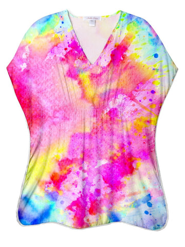 Celebrate Pink Tie Dye Cover Up