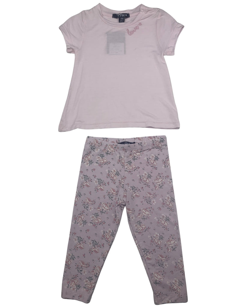 Pink T-shirt & Floral leggings (BABY Set)