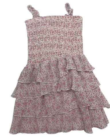 pink short sleeve Floral Dress