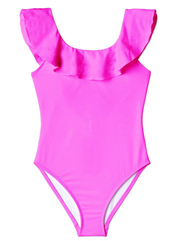 Neon Pink Low Cut Swimsuit