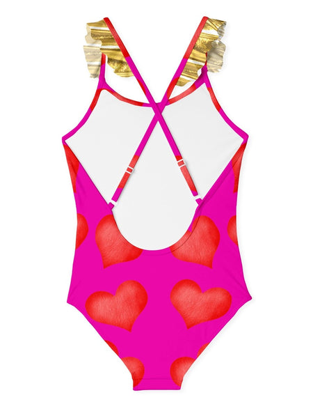 I Love You Gold Accent Swimsuit