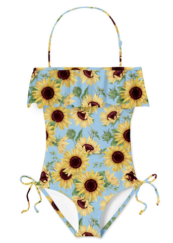 Sunflowers Tie Bathing Suit