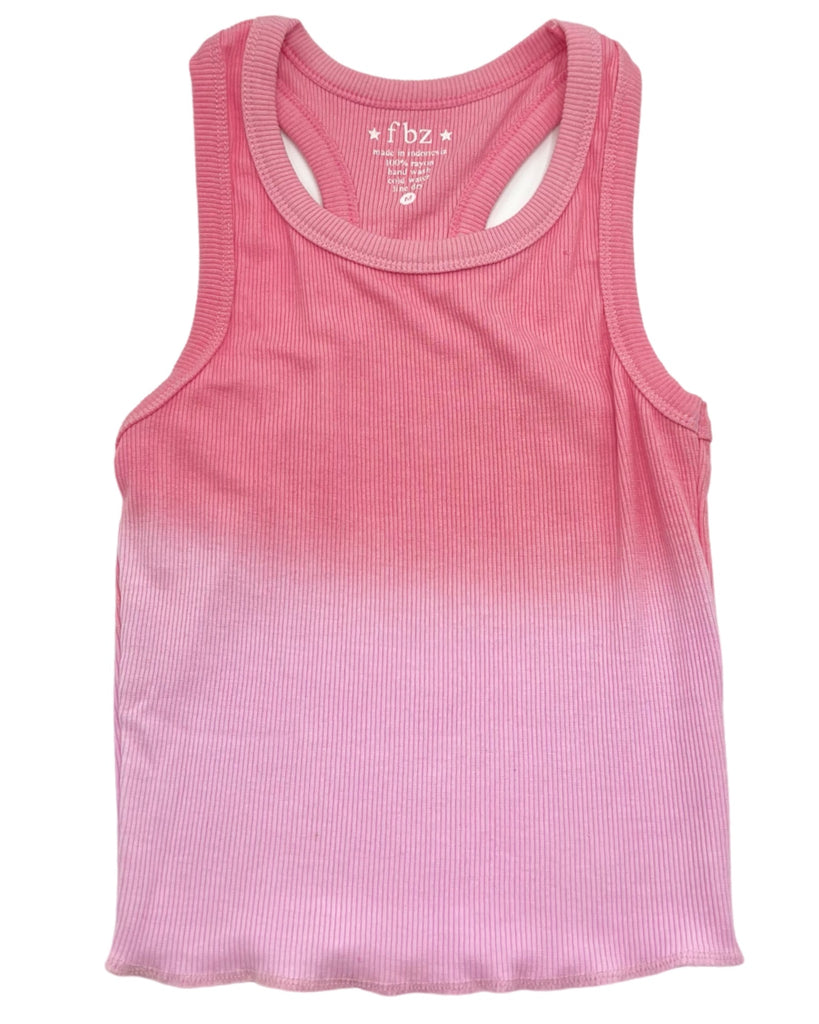 Pink Ombre Ribbed Tank (sz M: 8)