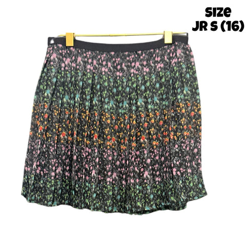 Multicolor Pleated Floral Skirt