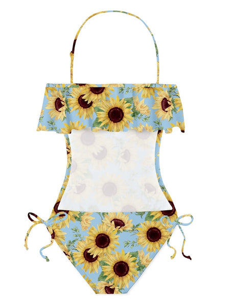 Sunflowers Tie Bathing Suit