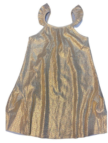 Gold short sleeve Dress (sz 4)