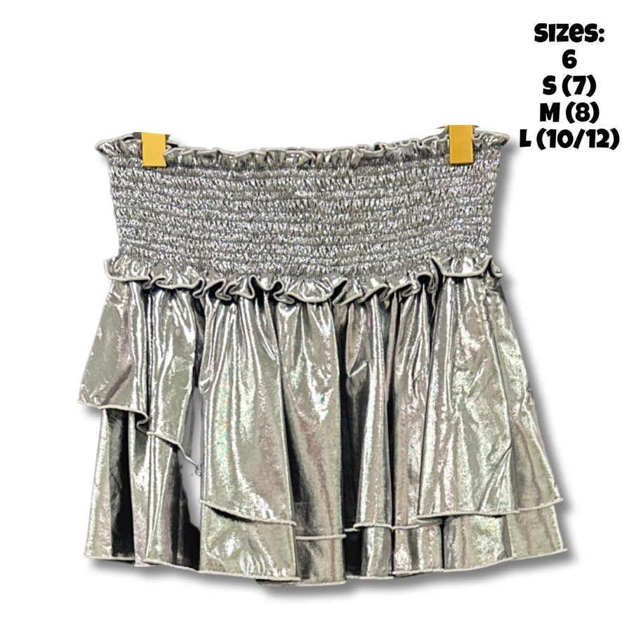 Pewter Metallic Skirt