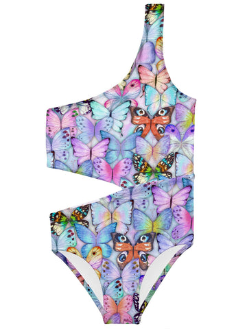 1000 butterflies side cut swimsuit