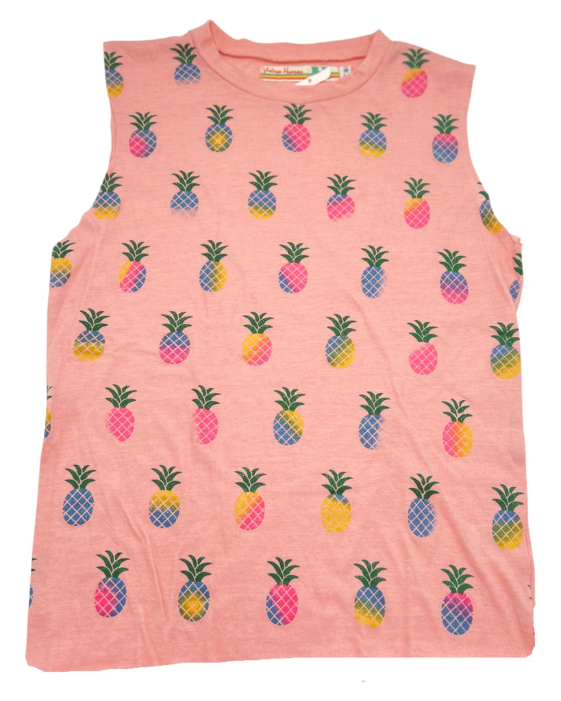 Pineapple Sleeveless Shirt (sz XL: 16)
