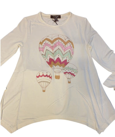 Long sleeve shirt with hot air balloons (sz 4)