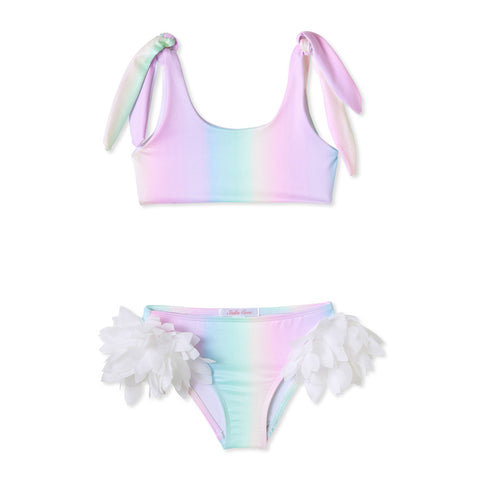 Pastel White Petals Bikini